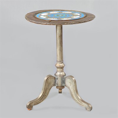 Lot 193 - Russian Porcelain Mounted Gilt-Metal Tilt-Top...