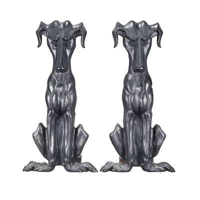 Lot 425 - Pair of American Cast Iron Whippet-Form...