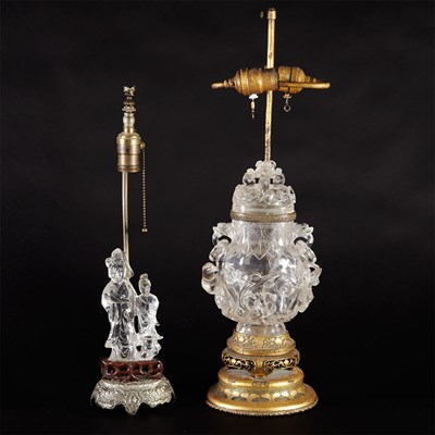 Lot 306 - Chinese Export Rock Crystal Censor Late...