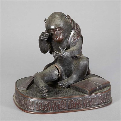 Lot 172 - Japanese Bronze Figure of a Monkey Late 19th...