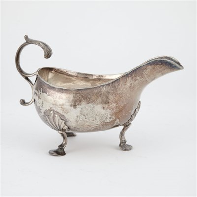 Lot 353 - Irish George II Silver Sauceboat Dublin, maker'...
