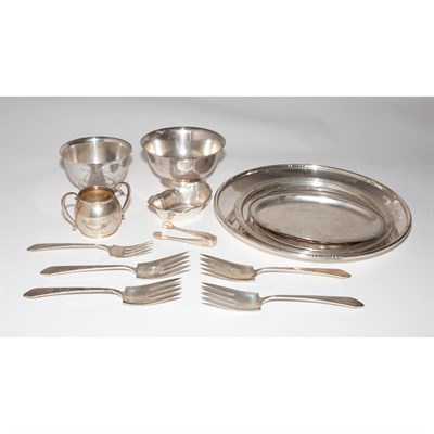Lot 321 - Group of Fifteen Sterling Silver Table...