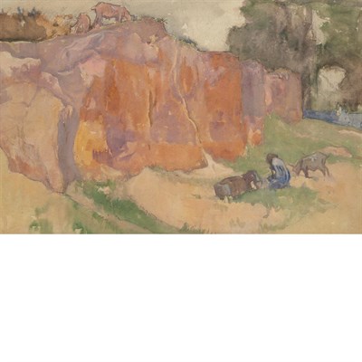 Lot 1009 - Frank Brangwyn British, 1867-1956 The Goatherd...
