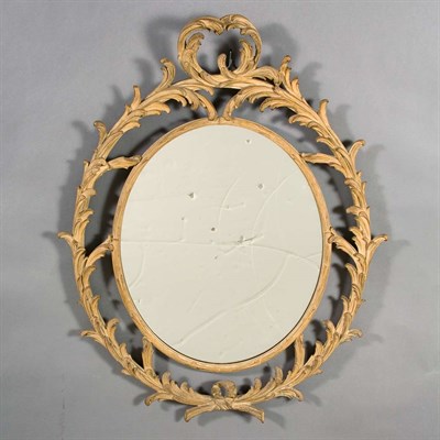 Lot 589 - Louis XVI Style Carved and Painted Mirror The...