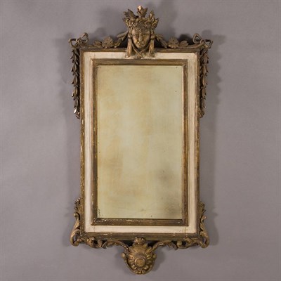 Lot 570 - Regence Style Painted Mirror The rectangular...