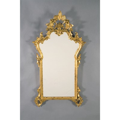 Lot 208 - Transitional Louis XV/XVI Style Painted Mirror...