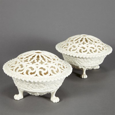 Lot 412 - Pair of Gothic Revival Style Worcester...