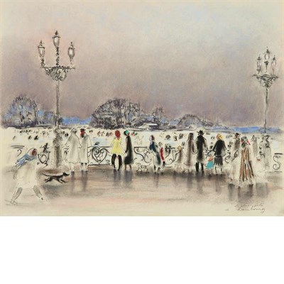 Lot 56 - Andre Hambourg French, 1909-1999 La Lac Fete...