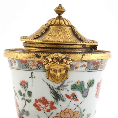 Lot 130 - Regence Gilt-Bronze Mounted Chinese Famille...