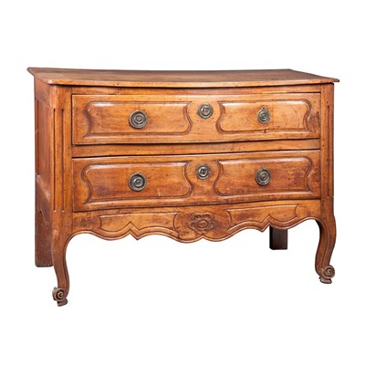 Lot 386 - Provincial Louis XV Walnut Commode 18th/19th...