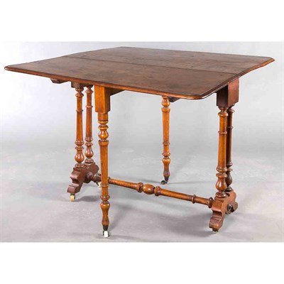 Lot 439 - Provincial Walnut Tuck Table Height 27 inches,...