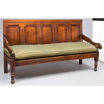 Lot 539 - George IV Oak Settle 19th Century The...