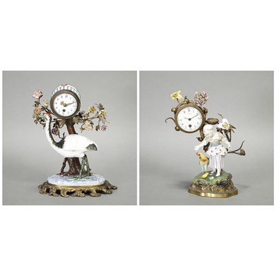 Lot 309 - Two Samson Gilt-Metal Mounted Porcelain Floral...