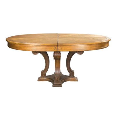Lot 123 - Louis XVI Style Banded Oak Extension Dining...
