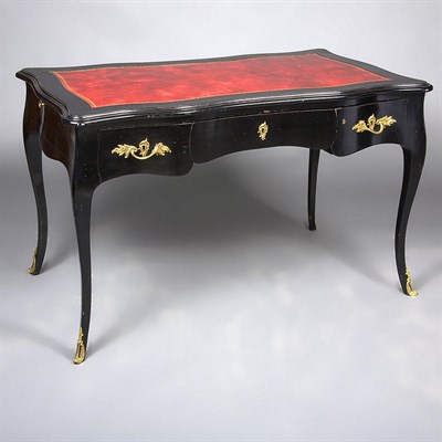 Lot 170 - Louis XVI Style Ebonized Bureau Plat The...