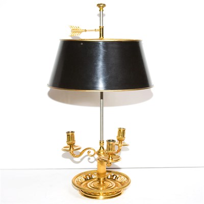 Lot 499 - Regency Style Brass Bouillotte Lamp Height 22...