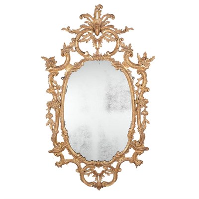 Lot 382 - George III Gilt-Wood Mirror Circa 1760 The...