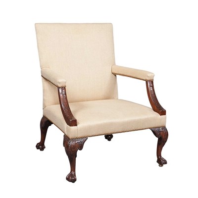 Lot 379 - George II Mahogany Library Armchair Circa 1745...