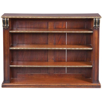 Lot 559 - William IV Painted and Parcel Gilt Brass Bound...