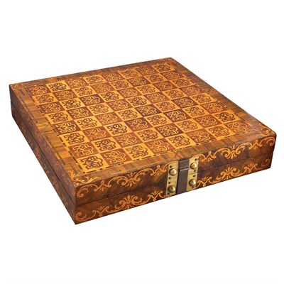 Lot 216 - South German Baroque Walnut and Marquetry Game...