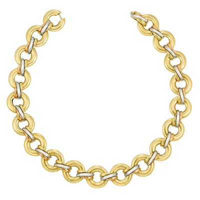 Lot 342 - Tricolor Gold 'Trilogy' Necklace, Cartier