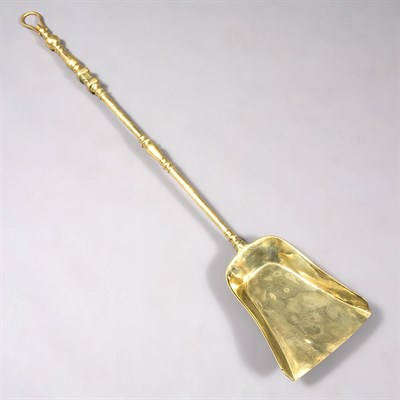 Lot 300 - George II Brass Coal Shovel Mid 18th century...