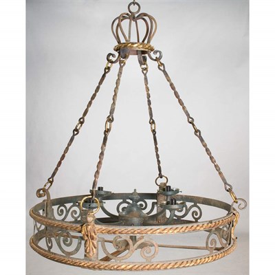 Lot 443 - Renaissance Revival Gilt and Patinated-Iron...