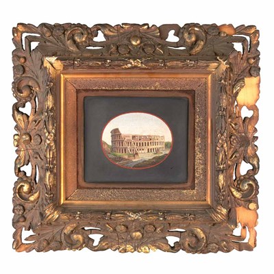 Lot 110 - Framed Italian Micromosaic Plaque of the...