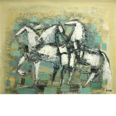 Lot 17 - Pierre Bosco French, 1909-1991 Horses Signed...