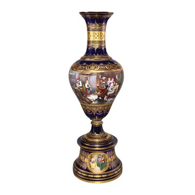 Lot 178 - Vienna Gilt Decorated Porcelain Urn and...