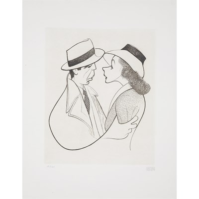 Lot 136 - Al Hirschfeld CASABLANCA--INGRID BERGMAN AND...