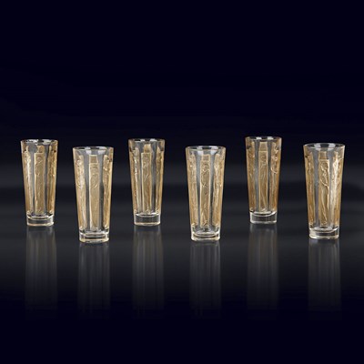 Lot 380 - Set of Six R. Lalique Six Figurines Cordial...