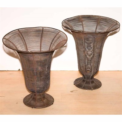 Lot 152 - Pair of French Wire Planters Height 17 inches.