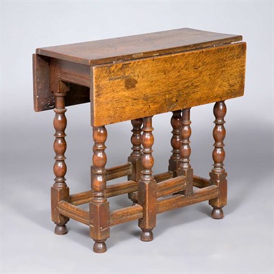 Lot 221 - William and Mary Oak Gate Leg Table The...