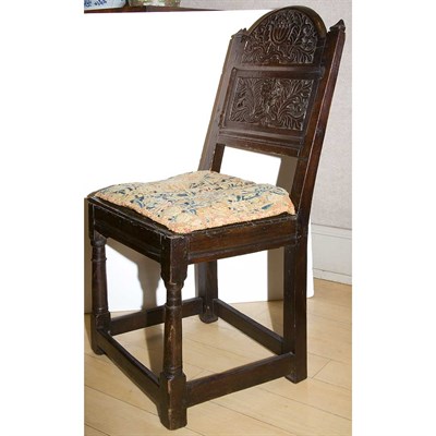 Lot 503 - Jacobean Style Oak Side Chair