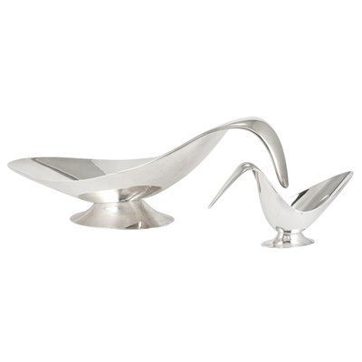 Lot 183 - Tetard Freres French Bread Tray and Sauceboat,...