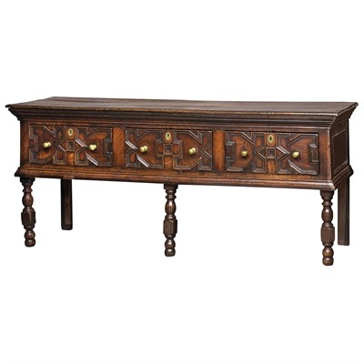Lot 240 - Charles II Oak Sideboard 17th Century and...