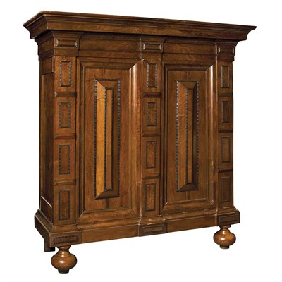 Lot 220 - Dutch Baroque Part Ebonized Walnut Kas With a...