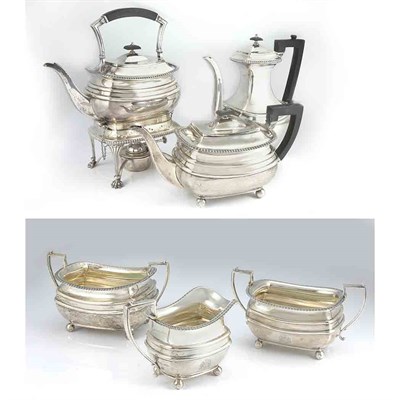 Lot 359 - English Silver Tea and Coffee Service...