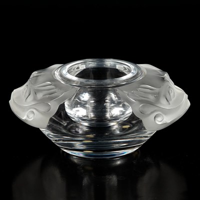 Lot 383 - Lalique Molded Glass Olga Caviar Server Modern...