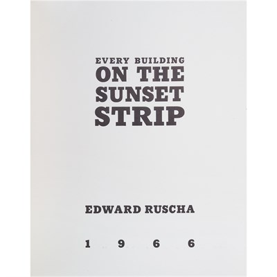 Lot 53 - [PHOTOBOOK] RUSCHA, EDWARD. Every Building on...