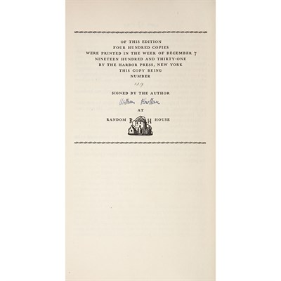Lot 215 - FAULKNER, WILLIAM Idyll in the Desert. New...