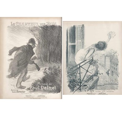 Lot 88 - Theophile Steinlen LE CHANTEUR DES BOIS; FIN...