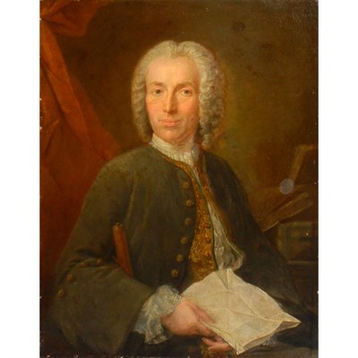 Lot 59 - Circle of Louis Tocque Portrait of a Gentleman...