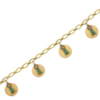 Lot 209 - Gold and Low Karat Gold Charm Bracelet, Cartier