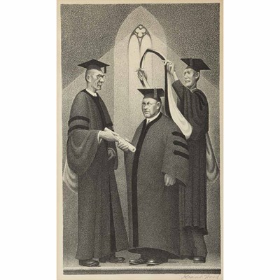 Lot 557 - Grant Wood (1891-1942) HONORARY DEGREE (COLE...