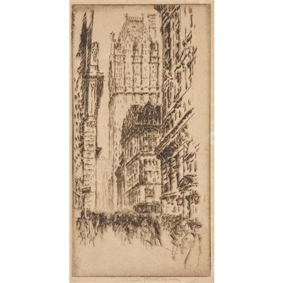 Lot 90 - Joseph Pennell LIBERTY TOWER (WUERTH 671; 794)...