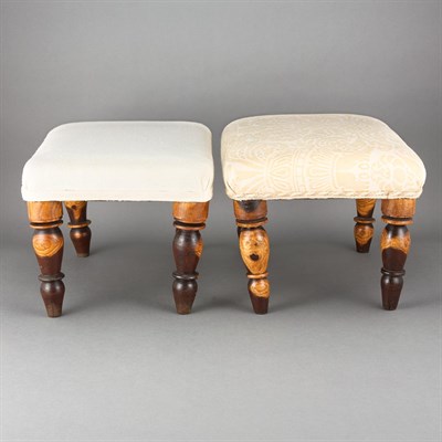 Lot 498 - Pair of Victorian Laburnum Vitae Footrests...