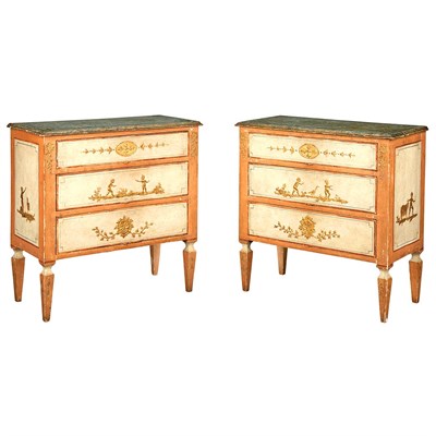 Lot 495 - Pair of Italian Neoclassical Style Painted and...
