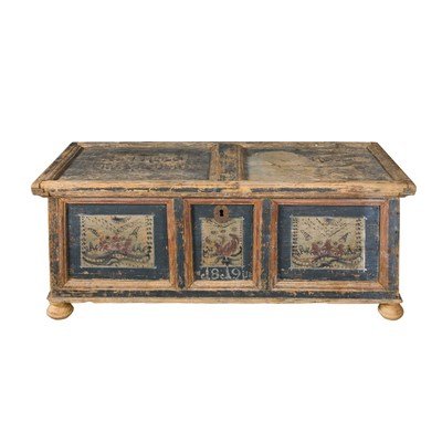 Lot 124 - Scandinavian Painted Pine Chest Height 23...